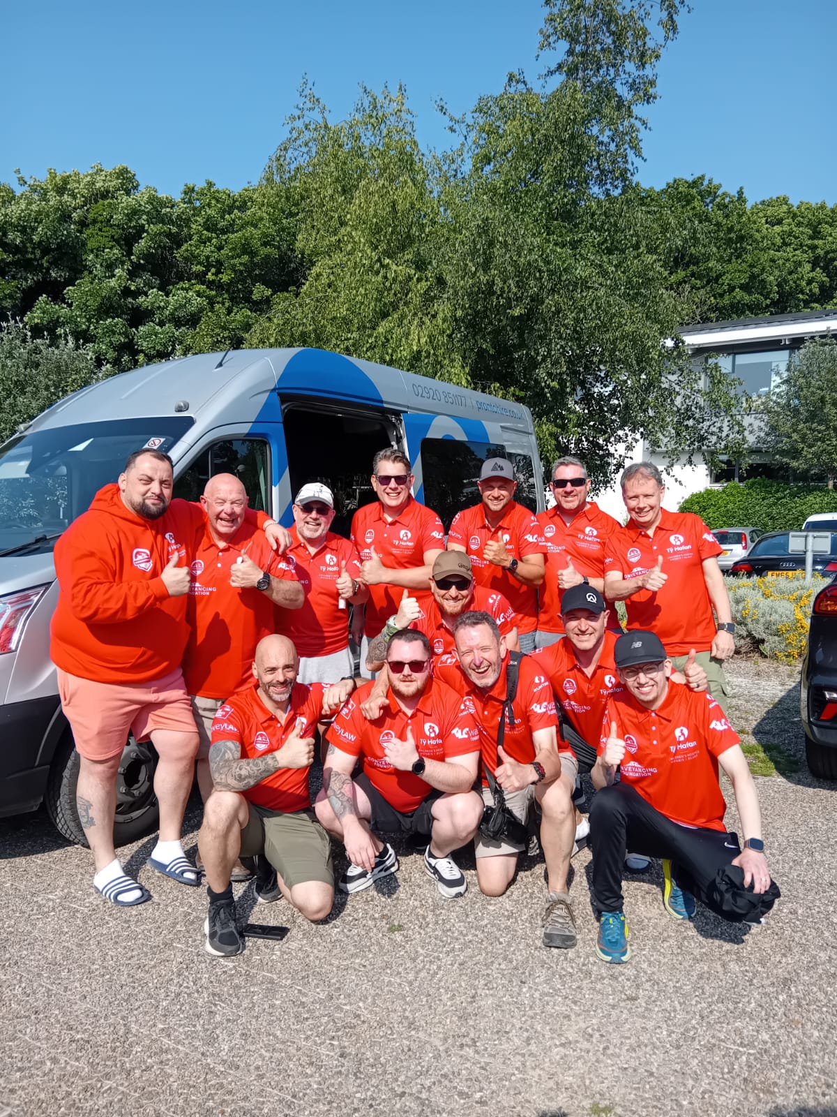 The Bike Boat Boot Team before setting off on June 26 2024